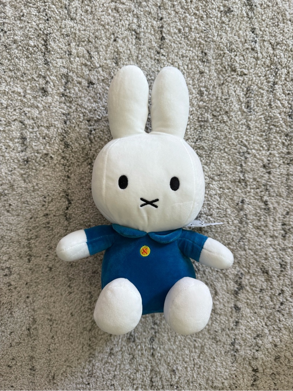miffy Plush Bunny in White with Blue Outfit